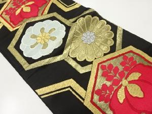 アンティーク　桐に花模様織出し袋帯（材料）